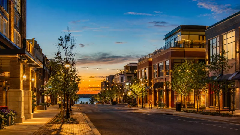 New brick-and-glass town center shops in a fast-growing suburb, Fort Mill Business License